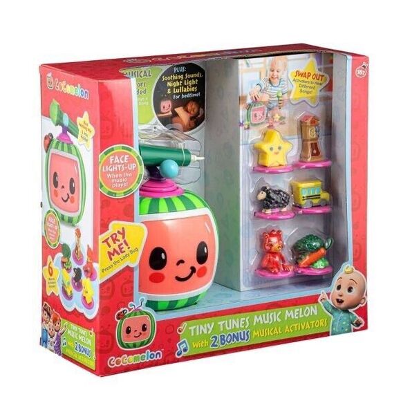 CoComelon Tiny Tunes Music Melon Toy with 6 Musical Activators & Microphone NEW - Picture 2 of 16